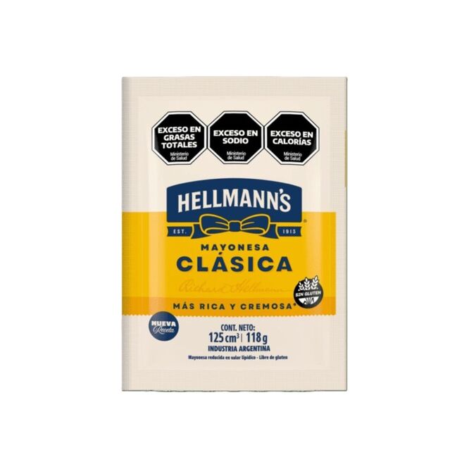 Mayonesa clásica Hellmann's 118 gramos