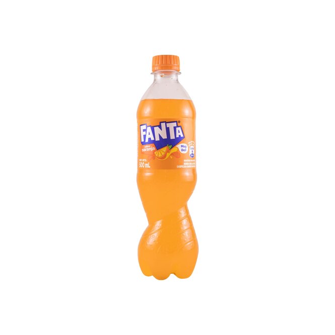 Gaseosa sabor naranja en botella Fanta 500 ml