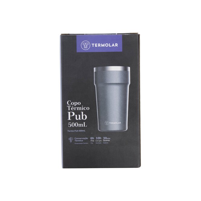 COPO TERMICO PUB TERMOLAR NARANJA 500 ML
