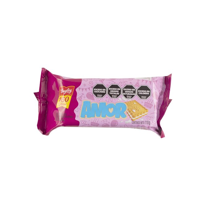 Galletita amor relleno almendra Bagley 110 gramos