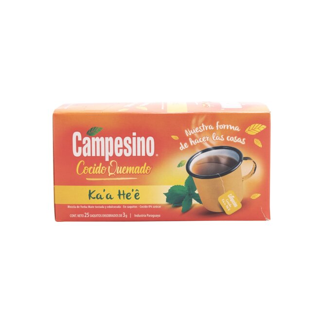 Cocido quemado con ka'a he'e paquete Campesino 25 unidades