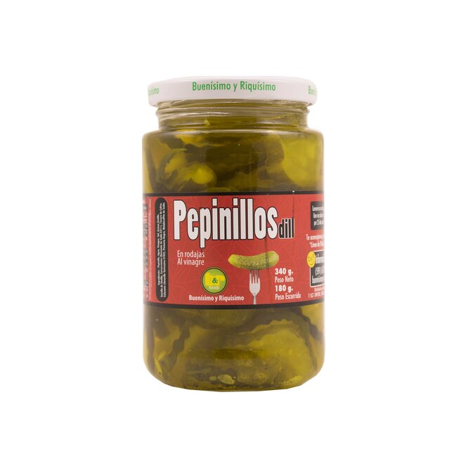 Pepinillo en rodaja con vinagre B & R 340 gramos