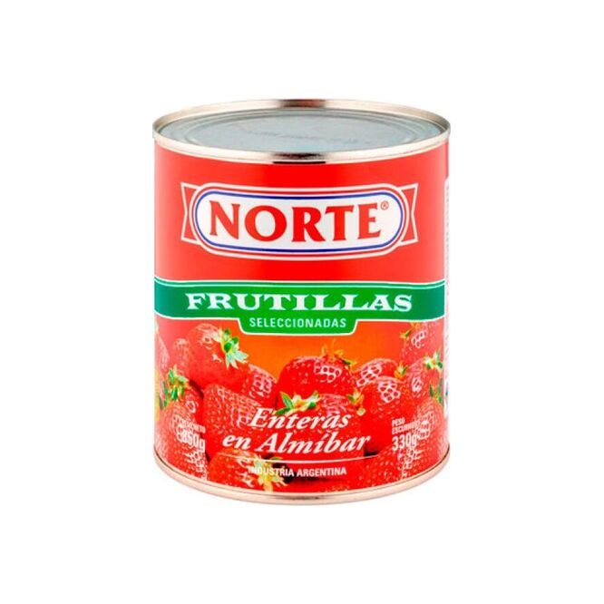 Frutilla en almíbar lata Norte 850 gramos