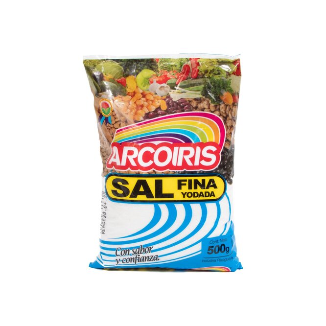 Sal fina paquete Arcoiris500 gramos