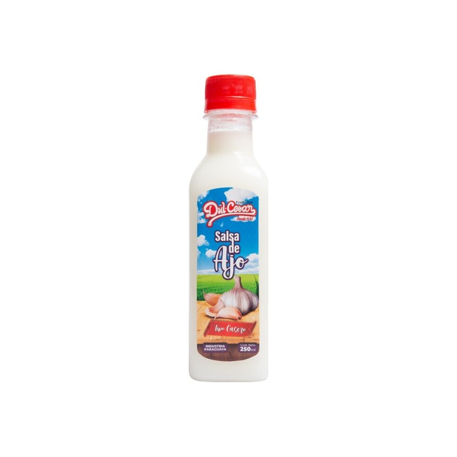 Salsa de ajo tipo casero frasco Dulcesar 250 ml