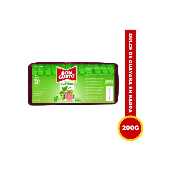 DULCE D/GUAYABA BON GUSTO 200GR