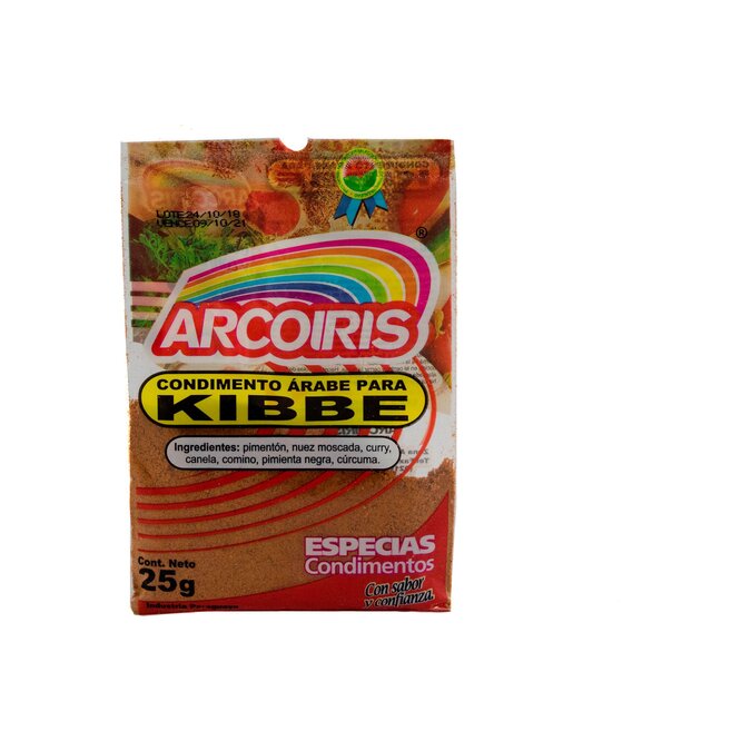 Condimento árabe para kibbe paquete Arcoíris 25 gramos