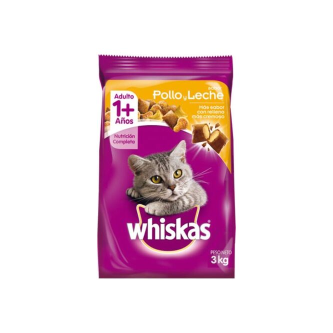 Alimento para gato sabor pollo Whiskas 3 kilos