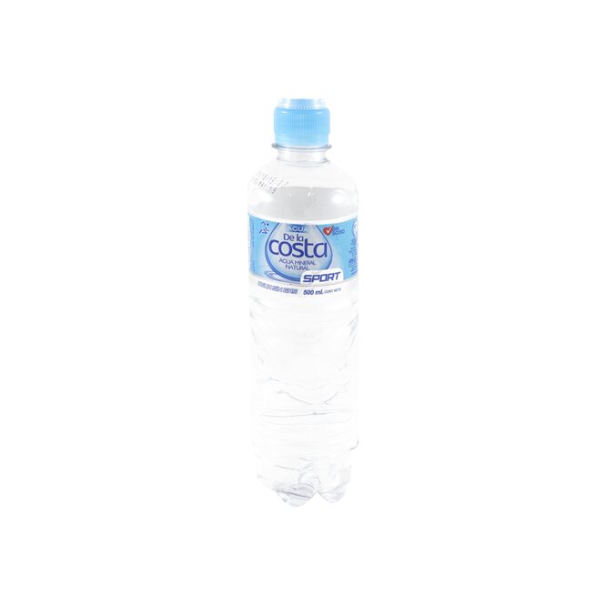Agua mineral sport con pico botella De la costa 500 ml