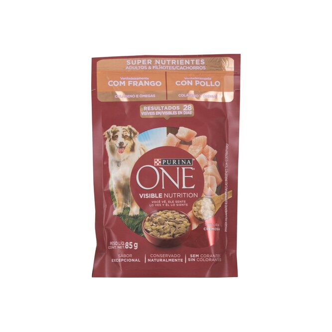 Alimento para perro adulto sabor pollo One 85 gramos