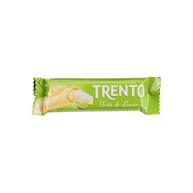 Barrita de limón cubierto de chocolate blanco Trento 29 gramos