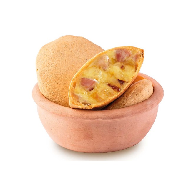 Chipa rellena de jamón y queso por unidad