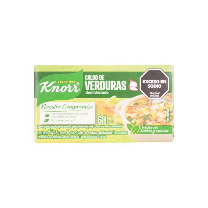 Caldo de Verduras 6 unidades en barra Knorr 57 gramos