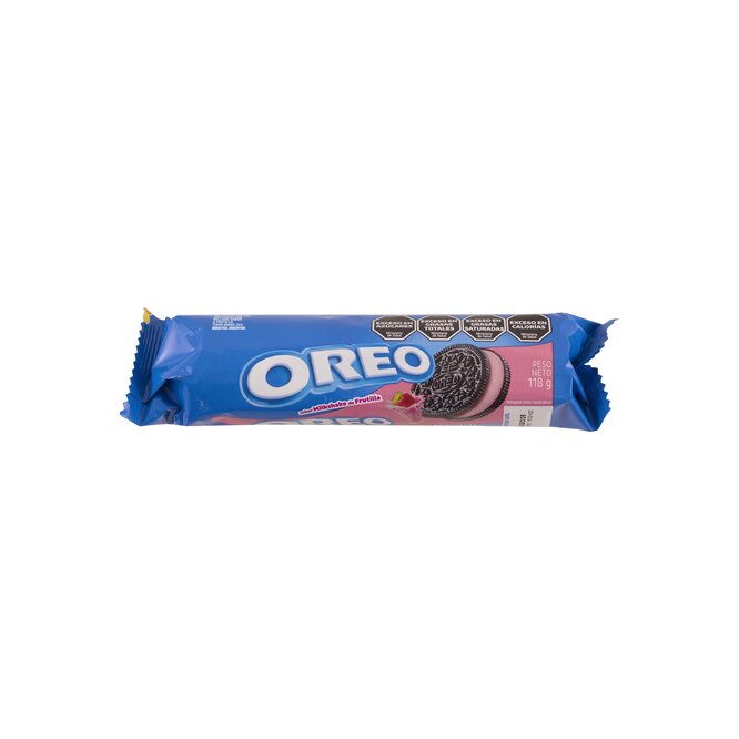 Galletitas rellenas con sabor a frutilla Oreo 118 gramos