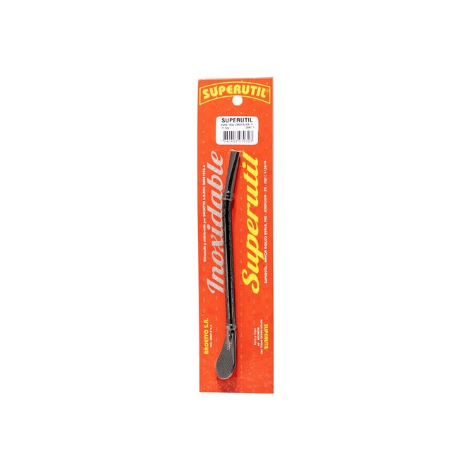 Bombilla de acero inoxidable larga black Superútil 1 unidad