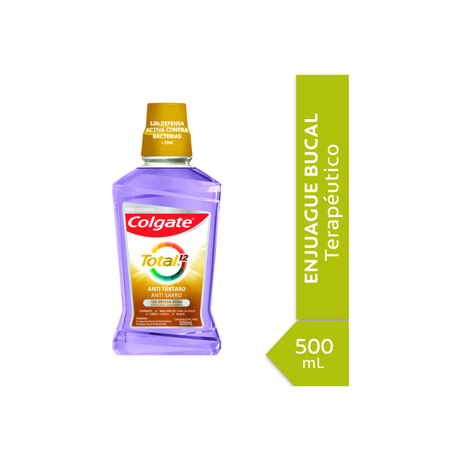Enjuague bucal total 12 anti sarro Colgate 500 ml
