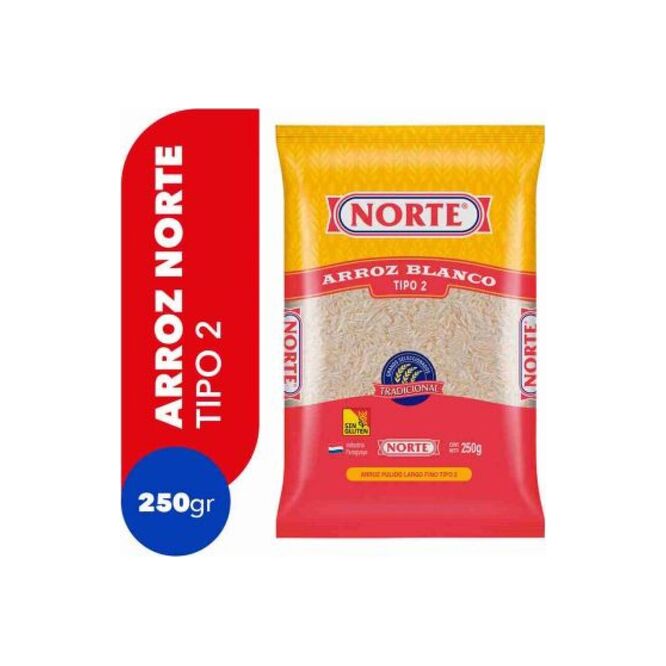 Arroz blanco tipo 2 Norte 250 gramos
