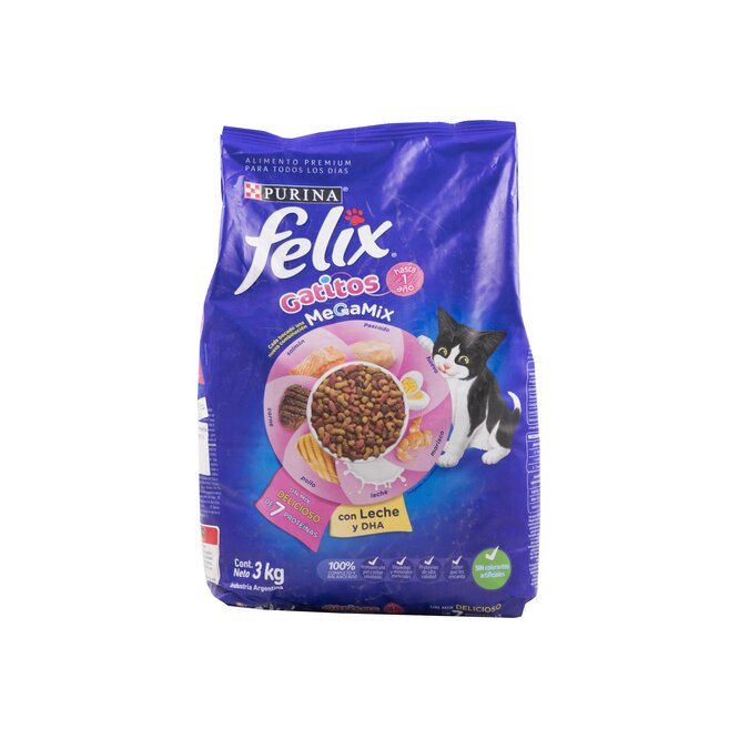 Alimento para gatitos megamix en bolsa Félix 3 kilos