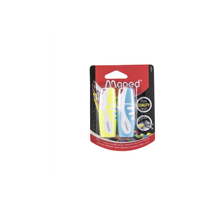 RESALTADOR LLAVERO AMARILLOFUCSIA MAPED