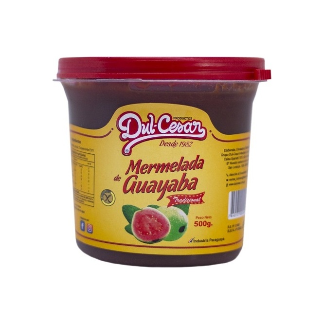 Mermelada sabor guayaba frasco Dulcesar 500 gramos
