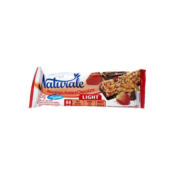 Barra de cereal Light Frutilla, Avena y Chocolate 3 unidades Naturale 25 gramos