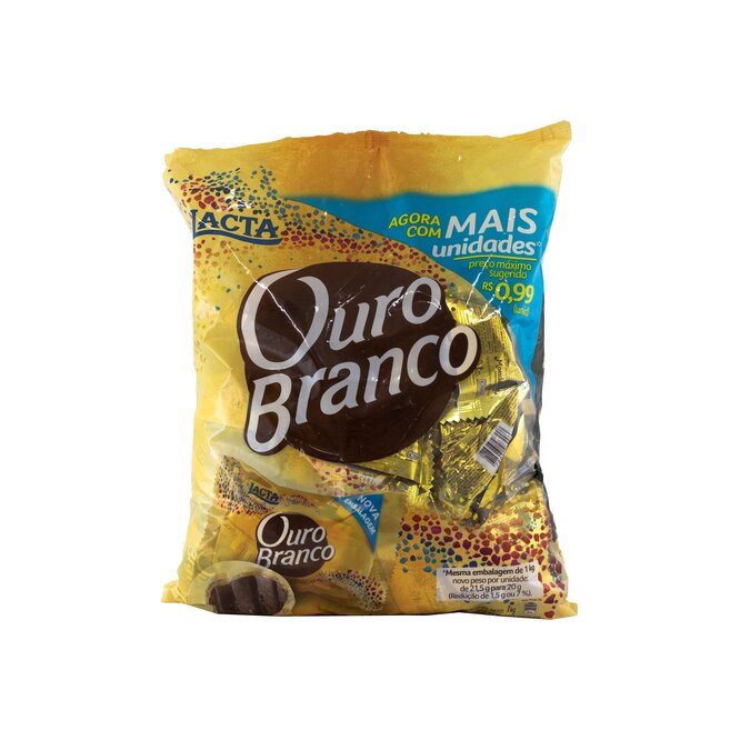 Bombones de chocolate Blanco Ouro Branco en bolsa Lacta 1 kilo