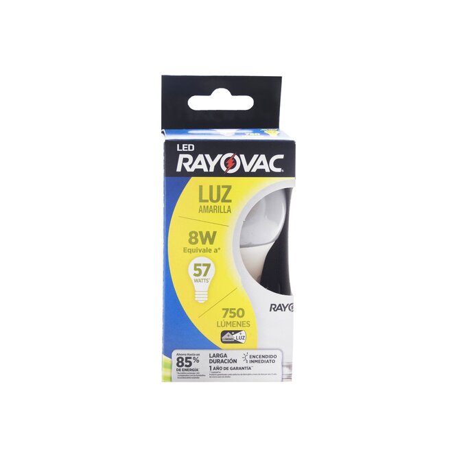 FOCO RAYOVAC LED LUZ AMARILLA 8W 750