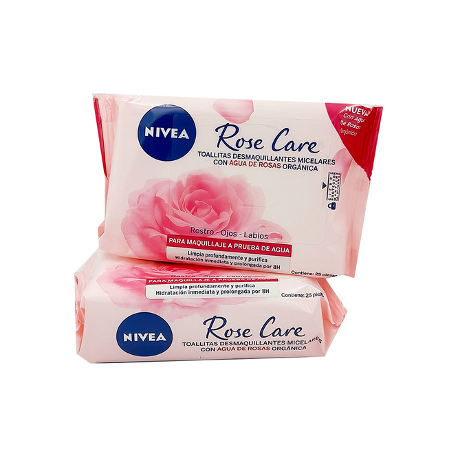 TOALLIT NIVEA ROSE CARE 25UN