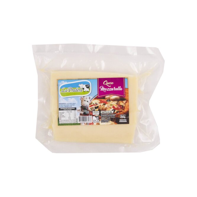 Queso Mozzarella Envasado al Vacío La Pradera 200 Gramos