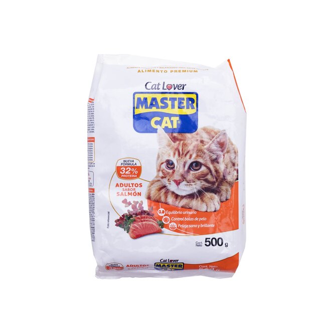 Alimento para gato adulto sabor salmón Master Cat 500 Gramos