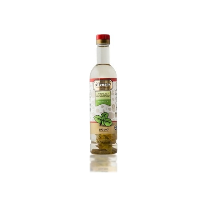 Vinagre aromatizado con albahaca botella Alcázar 500 ml