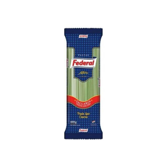 Fideo tallarín grueso verde paquete Federal 400 gramos