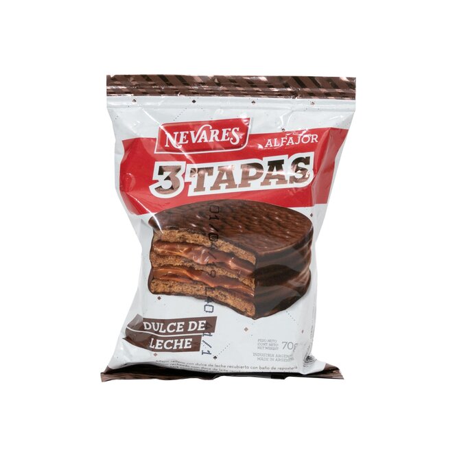 Alfajor triple negro por 24 unidades Nevares 60 gramos