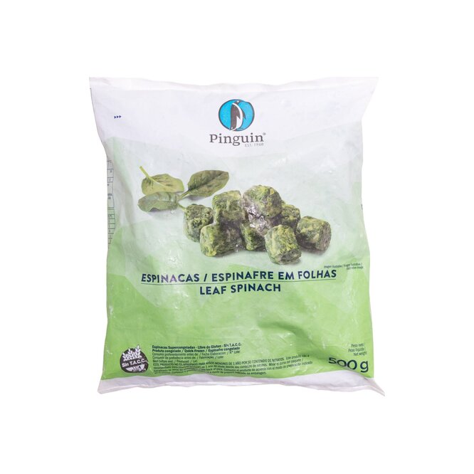 Espinacas super congeladas Pinguin 500 Gr