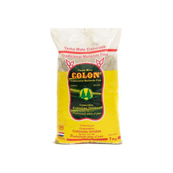 Yerba mate molienda fina bolsa Colon 1 kilo