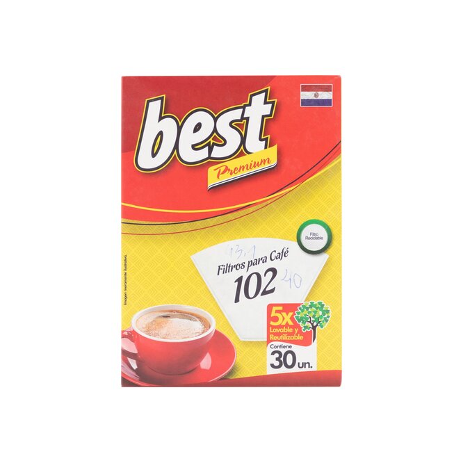 FILTROS D/PAPEL P/CAFE REUTILIZ 102 30UN