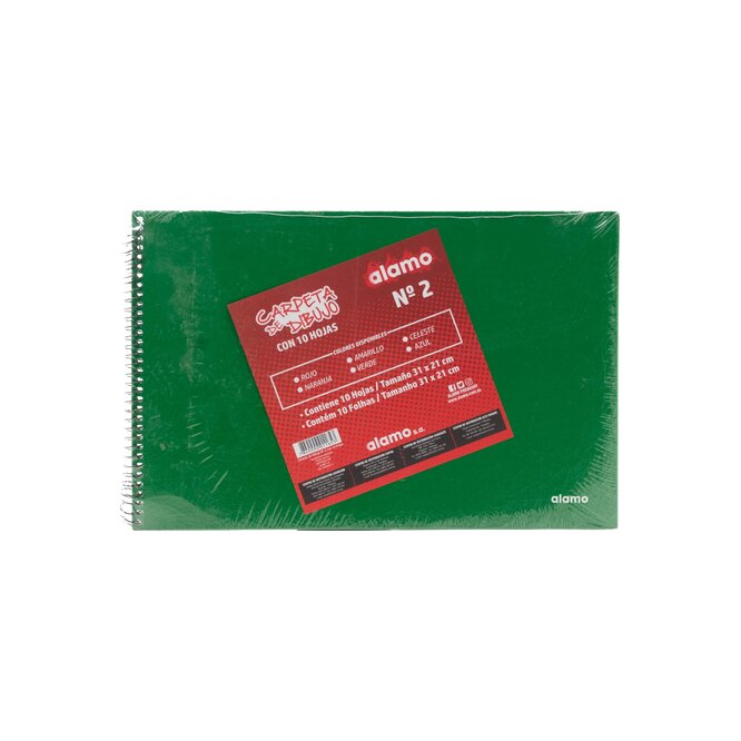 CARPETA DE DIBUJO N2 CON 10 HOJAS ALAMO