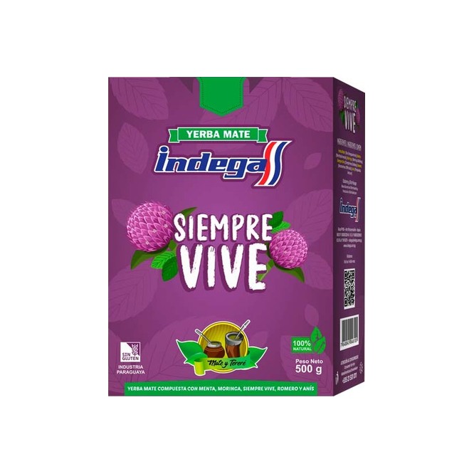 Yerba mate siempre vive Indega 500 gramos