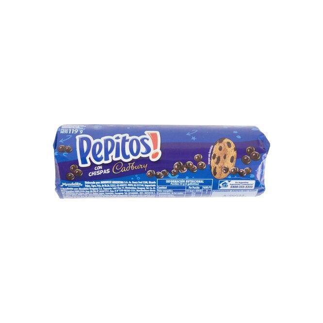 Galletita con perlas de chocolate Pepitos 119 gramos