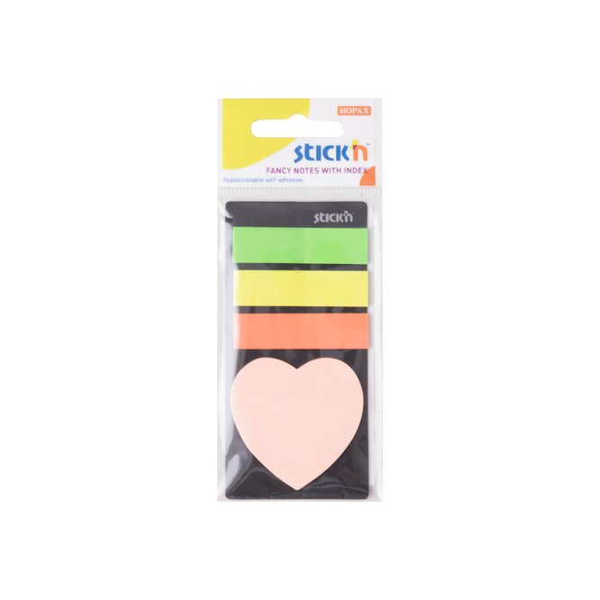 BANDERITAS HEART COL SURT 3UN+1 STICK'N