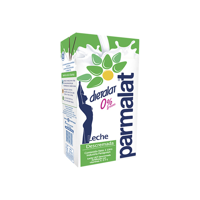 Leche descremada dielat tetra Parmalat 1 litro