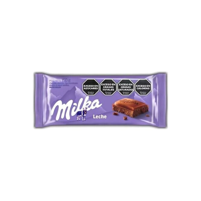 Chocolate con leche en tableta Milka 150 gramos