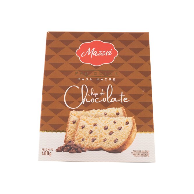 Pan dulce con chispas de chocolate Mazzei 400 Gramos