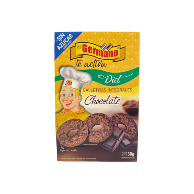 Galletita integral chocolate El Germano 130 gramos