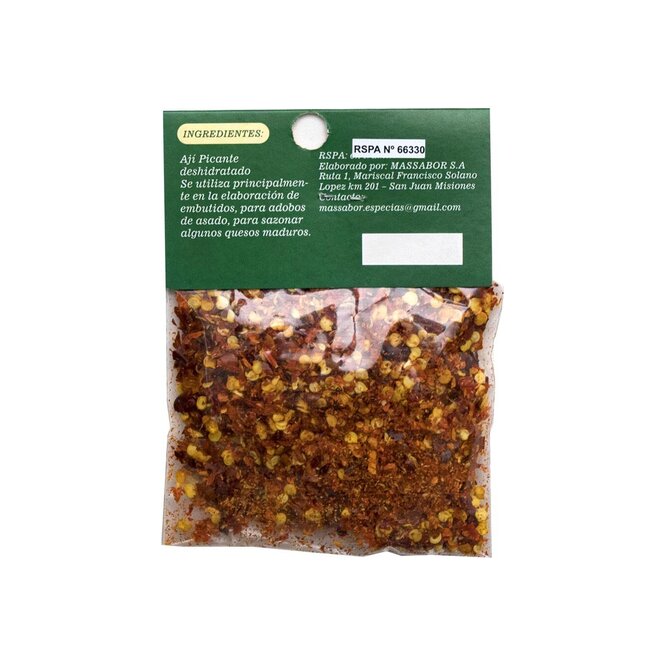 Ají picante en paquete Massabor 20 gramos