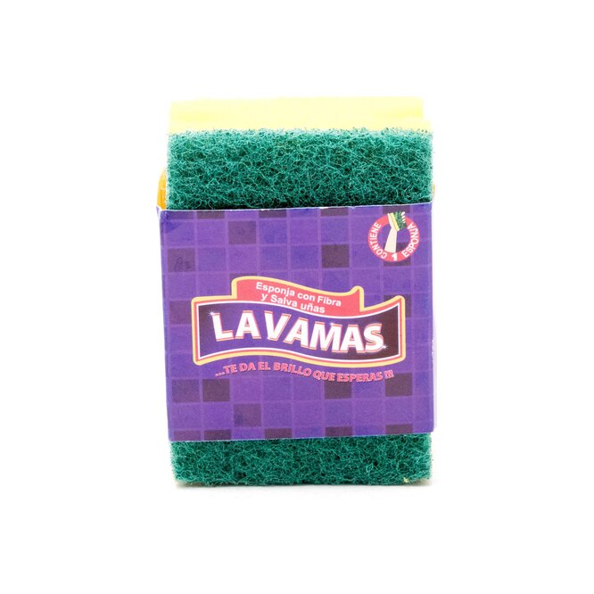 ESPONJA CON SALVA UÑAS LAVAMAS