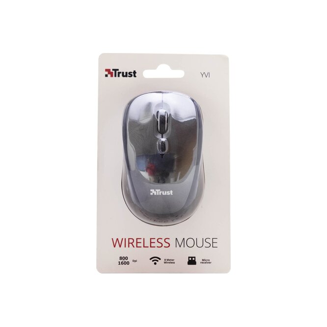 Mouse Compacto Óptico Inalámbrico negro Trust