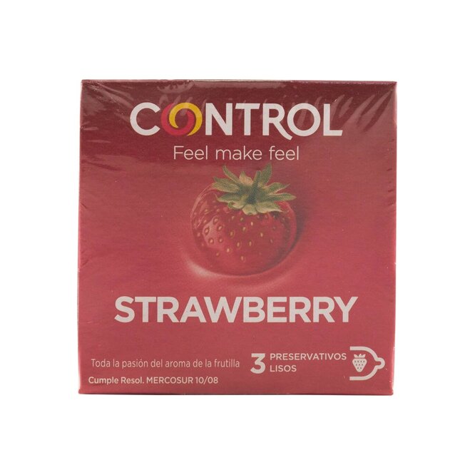Preservativos Straw Berry Control 3 unidades
