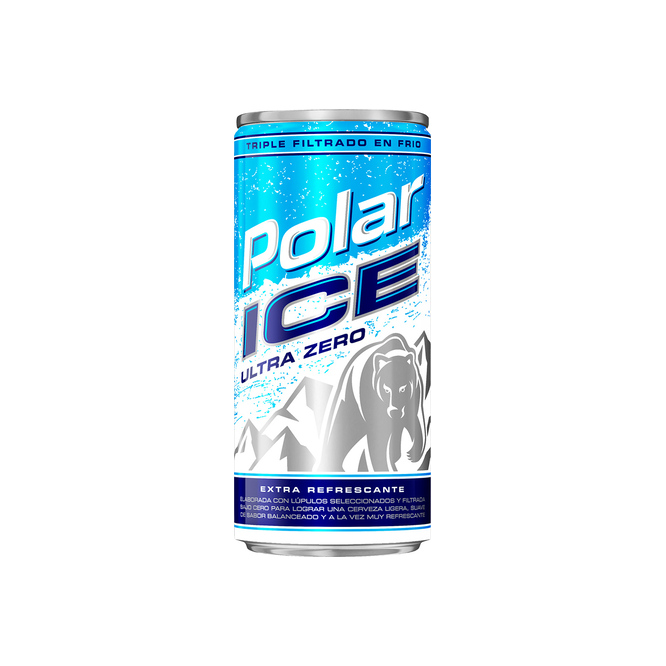 Cerveza ice ultra zero lata Polar 269 ml