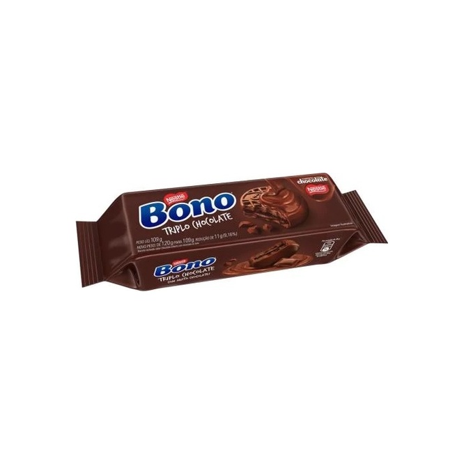 Galletitas sabor chocolate con cobertura de chocolate paquete Bono 109 gramos